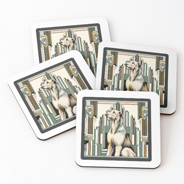 Item preview, Art Deco Irish Wolfhound designed and sold by KucingKafe.