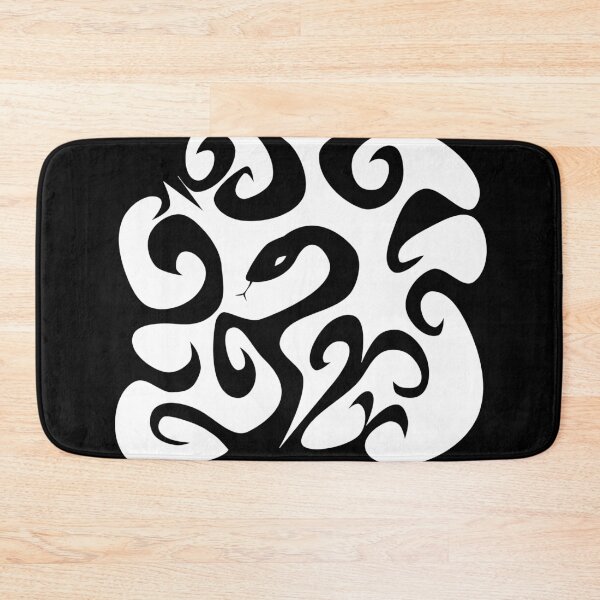 Item preview, psychedelic SNAKE black sixties jungle silhouette panta rhei designed and sold by Luzi Illustrella.