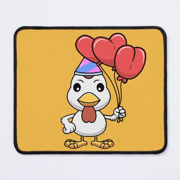 Item preview, Cute chicken with love balloon cartoon illustration designed and sold by cubbone.