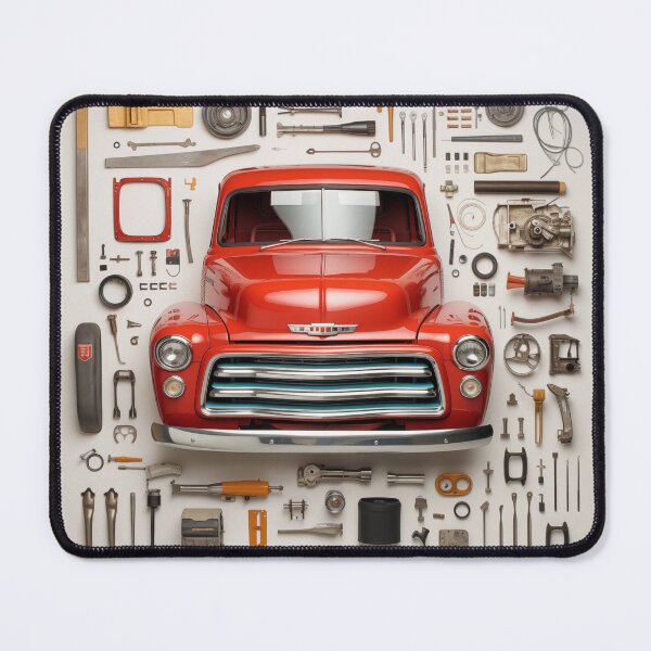 Item preview, 1950s Pickup Truck Classic Car Knolling Craft designed and sold by StefNomadLife.