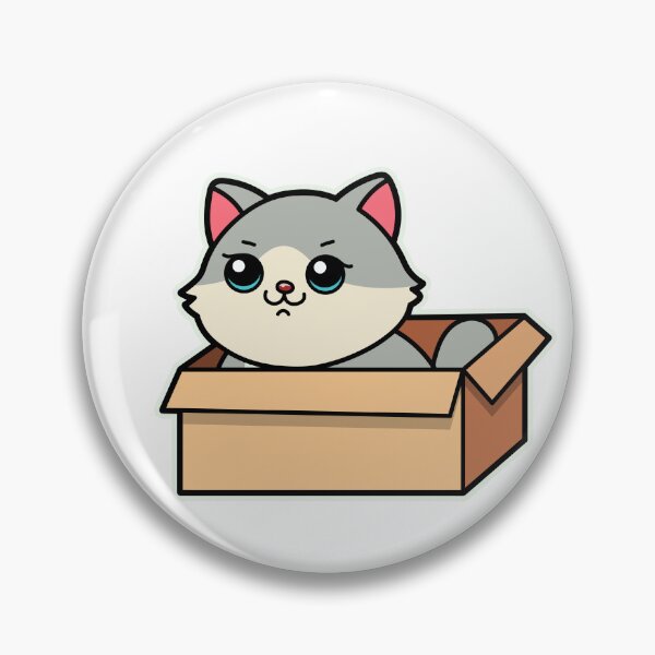 Item preview, cute cartoon cat in the recyclable box designed and sold by Design_for_merch.