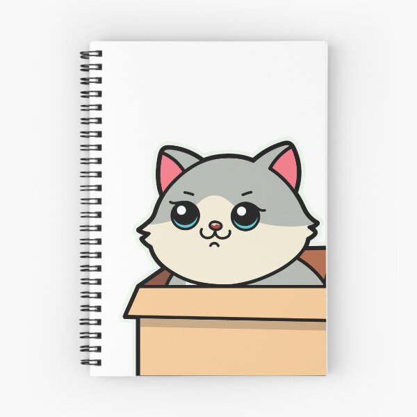 Item preview, cute cartoon cat in the recyclable box designed and sold by Design_for_merch.