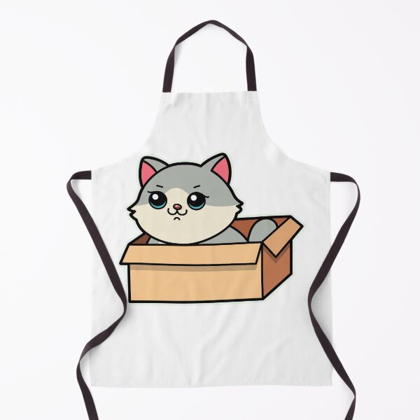 Item preview, cute cartoon cat in the recyclable box designed and sold by Design_for_merch.
