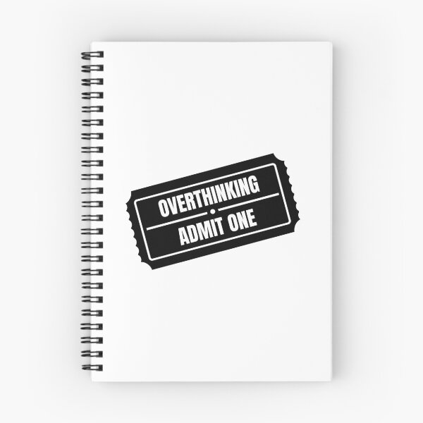 Item preview, Overthinking Admit One Ride Ticket Funny Sticker Black designed and sold by tiase000.