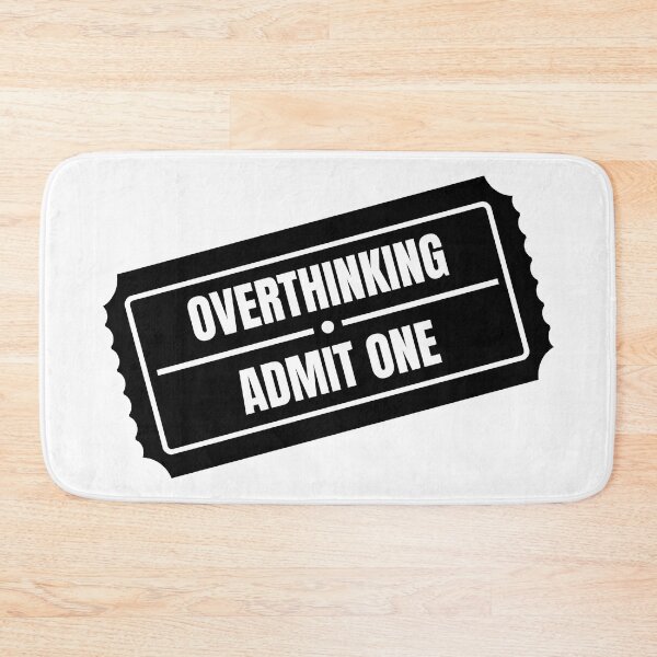 Item preview, Overthinking Admit One Ride Ticket Funny Sticker Black designed and sold by tiase000.