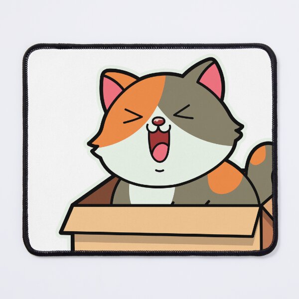 Item preview, cute cartoon chubby cat in packaging box designed and sold by Design_for_merch.