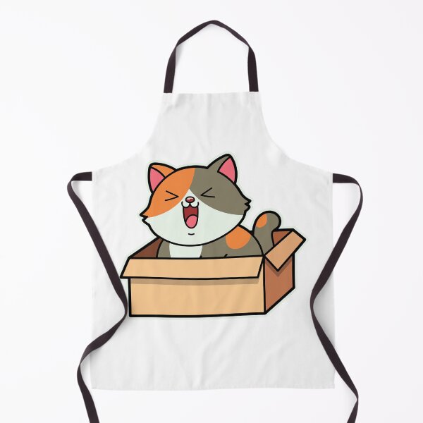 Item preview, cute cartoon chubby cat in packaging box designed and sold by Design_for_merch.