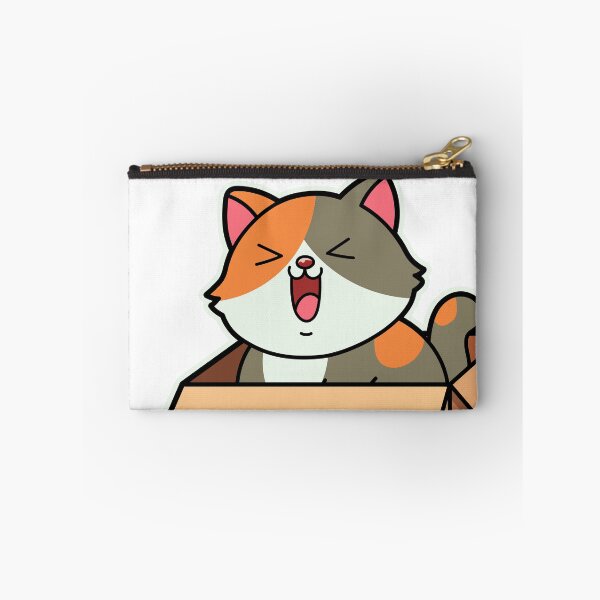 Item preview, cute cartoon chubby cat in packaging box designed and sold by Design_for_merch.