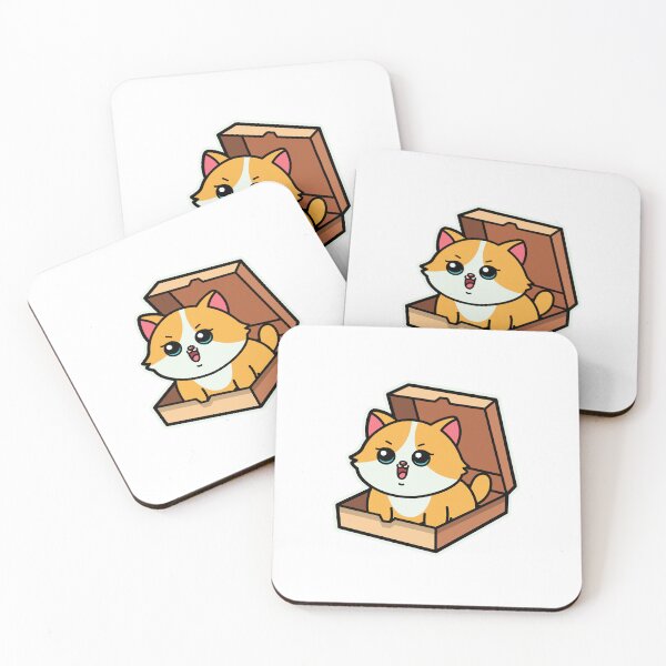 Item preview, cute cartoon chubby cat in the box designed and sold by Design_for_merch.