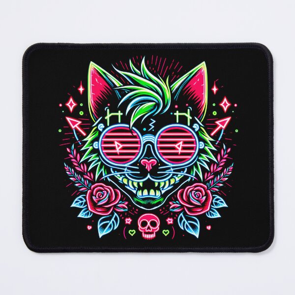 Item preview, Crazy Cat | Neon Cat | Alternative Cat designed and sold by OrganicLights.