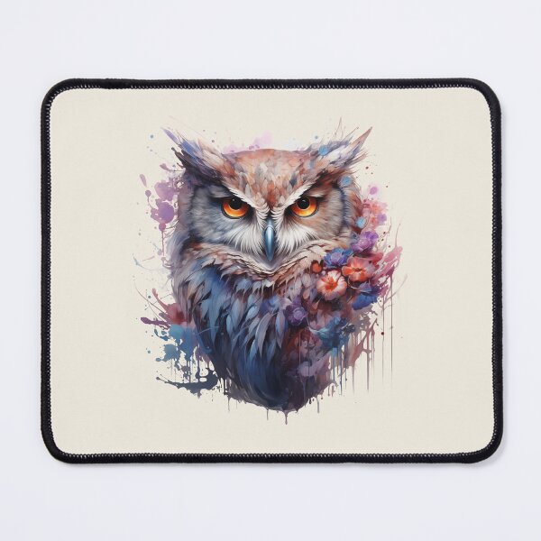 Item preview, Boho Wise Owl Floral Watercolor designed and sold by EnchantInk.