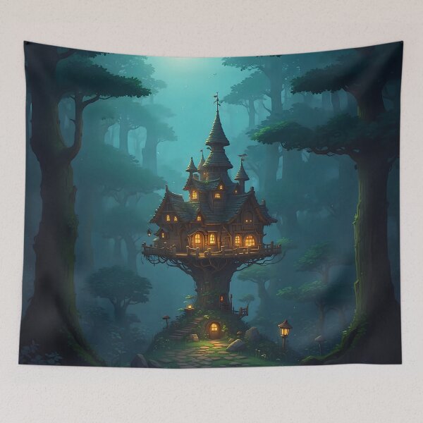 Item preview, Pixel Art Forest House designed and sold by Ongoing3007.