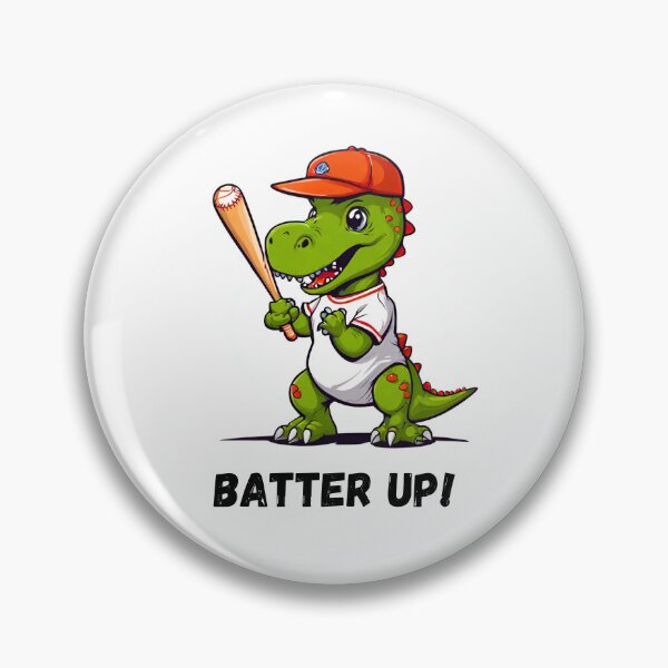 Item preview, Batter Up Dino Playing Baseball designed and sold by Fredster1966.