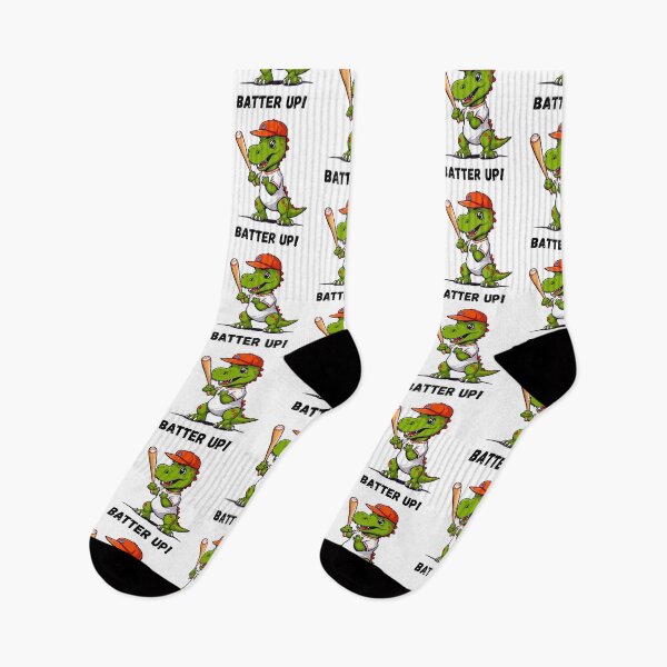 Item preview, Batter Up Dino Playing Baseball designed and sold by Fredster1966.