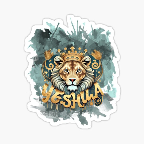 Item preview, Yeshua - Jesus The Lion of Judah - Christian Hebrew designed and sold by Narrow-Path.