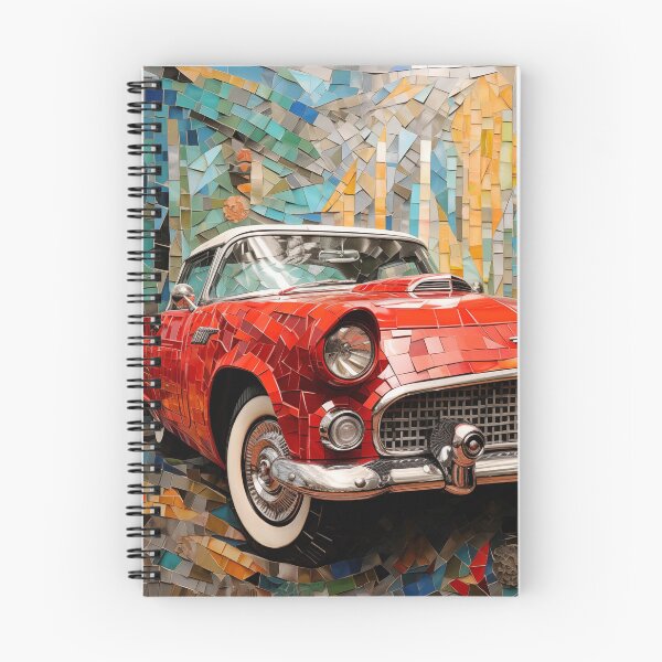 Item preview, 1955 Thunderbird Classic Car Mix Media Mosaics designed and sold by StefNomadLife.