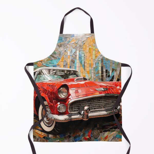 Artikelvorschau, 1955 Thunderbird Classic Car Mix Media Mosaike entworfen und verkauft von StefNomadLife.