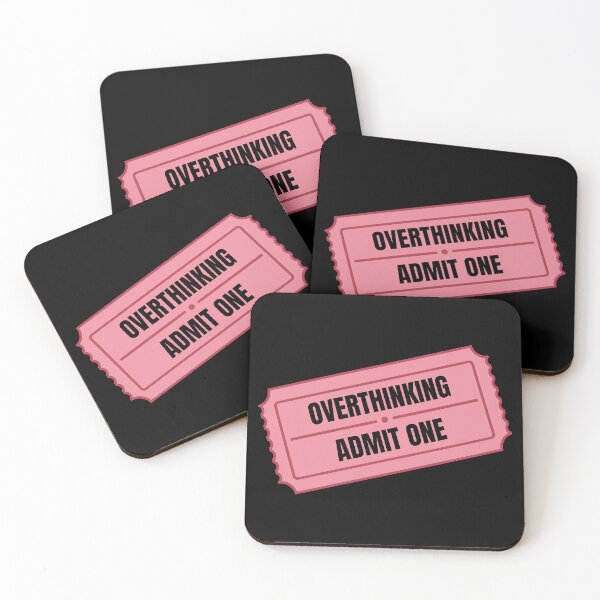 Item preview, Overthinking Admit One Ride Ticket Funny Black Pink designed and sold by tiase000.