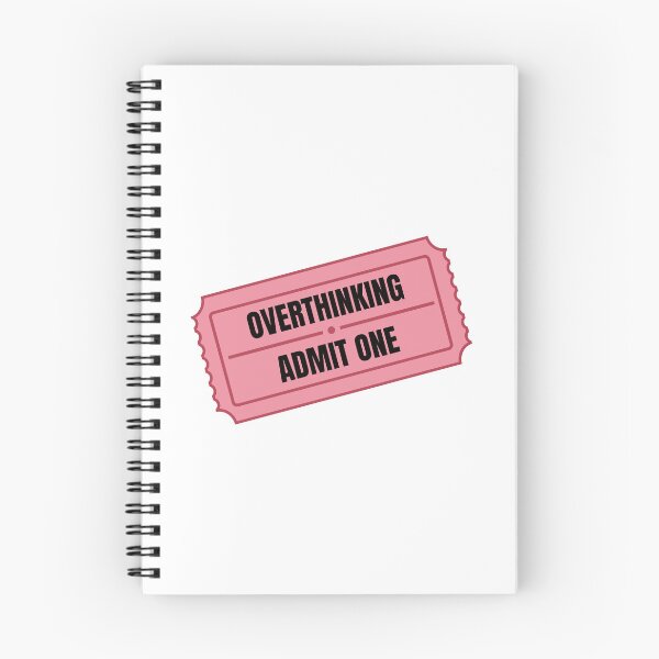 Item preview, Overthinking Admit One Ride Ticket Funny Sticker Pink designed and sold by tiase000.