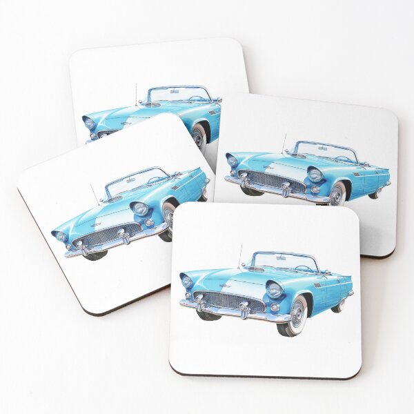 Item preview, 1955 Thunderbird Classic Car Watercolor Print designed and sold by StefNomadLife.
