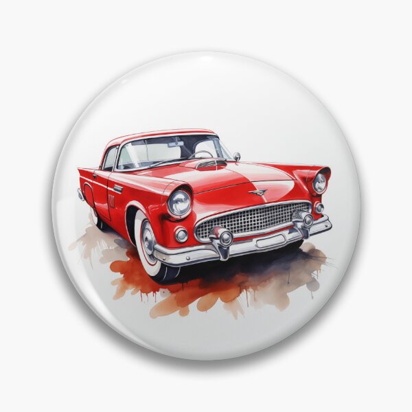 Item preview, 1955 Thunderbird Classic Car Watercolor Print designed and sold by StefNomadLife.