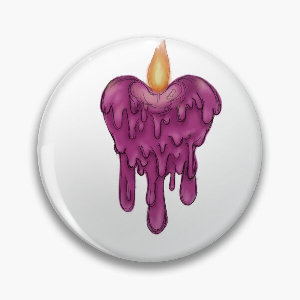 Item preview, melting candle heart designed and sold by jamminanddrawin.