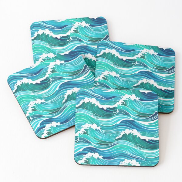 Item preview, Charging Ocean Waves Watercolor  designed and sold by YuckyCat.