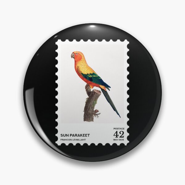 Item preview, Sun parakeet or Sun conure stamp designed and sold by RabbitK.