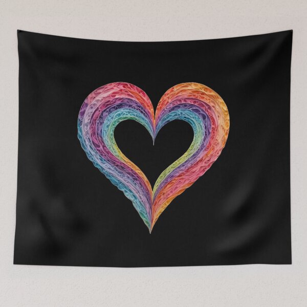 Item preview, Rainbow Swirl Heart designed and sold by DotsAndDesigns.