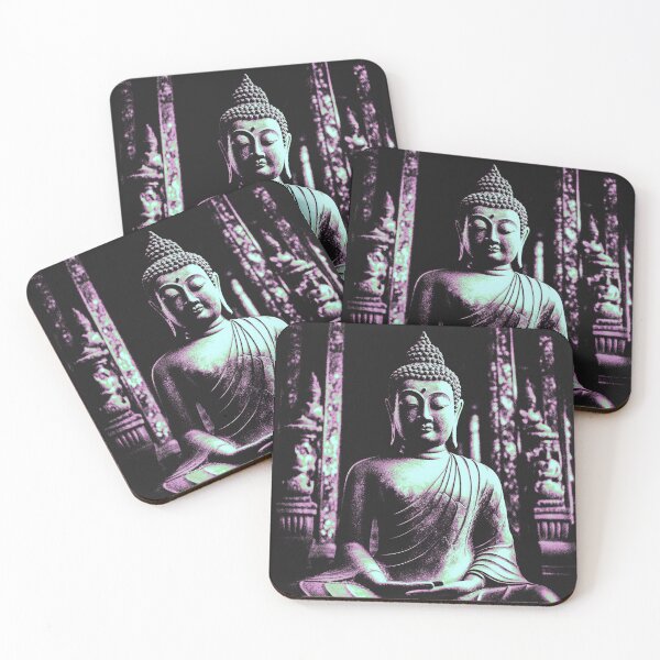 Item preview, Buddha meditating in the temple designed and sold by soyabeanslang.