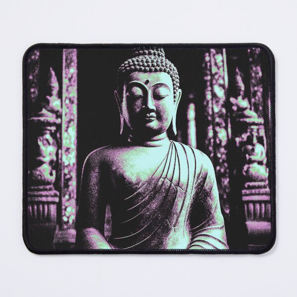 Item preview, Buddha meditating in the temple designed and sold by soyabeanslang.