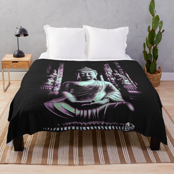 Item preview, Buddha meditating in the temple designed and sold by soyabeanslang.