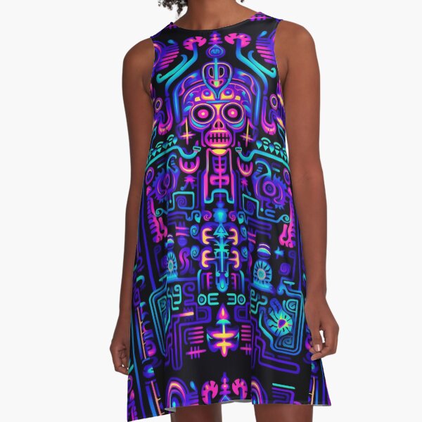 Item preview, Blacklight Huichol art onix Poster designed and sold by Atelier-Arcano.