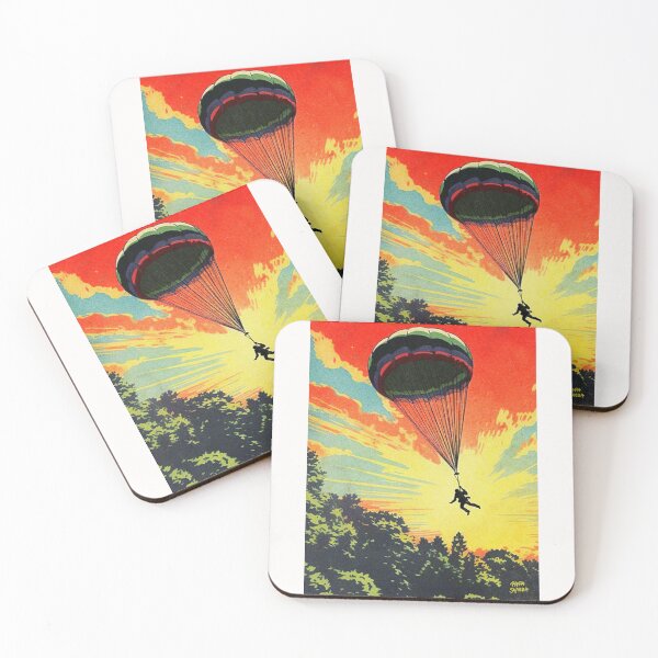 Item preview, Paratrooper flying in Sunset; Airborne; designed and sold by StickerApe.