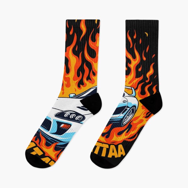 Item preview, 90s JDM Supra 2JZ Sports Car on Fire Retro Cool Drifting Vintage designed and sold by 8fifty8.