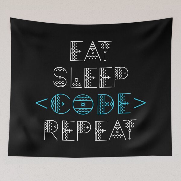 Item preview, Eat Sleep Code Repeat designed and sold by Turie.