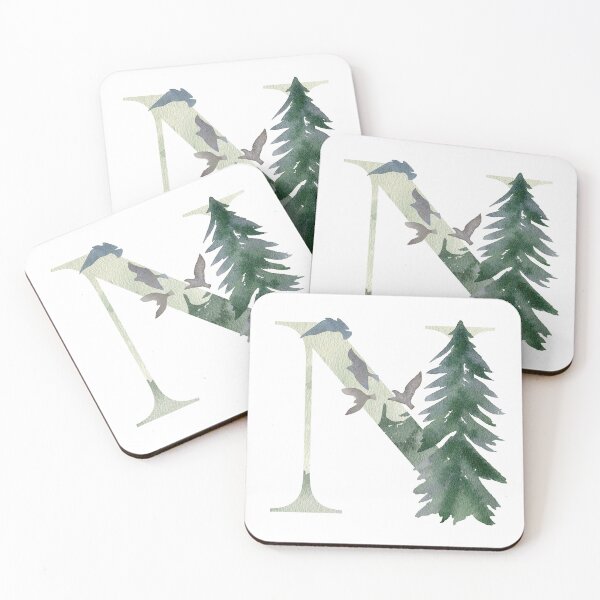 Artikelvorschau, Watercolor forest letter N.  entworfen und verkauft von tapilipa.