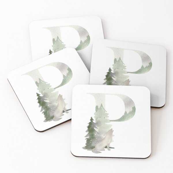 Artikelvorschau, Watercolor forest letter P.  entworfen und verkauft von tapilipa.