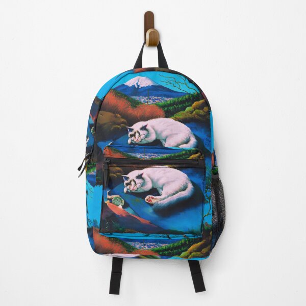 Item preview, sleeping cat in nature with Japan Fuji mountain designed and sold by MerryCrown.