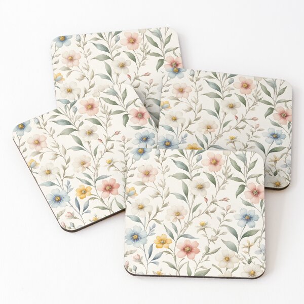 Item preview, Romantic vintage shabby chic floral pattern designed and sold by Naturitude.