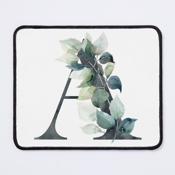 Artikelvorschau, Watercolor floral black letter A. entworfen und verkauft von tapilipa.