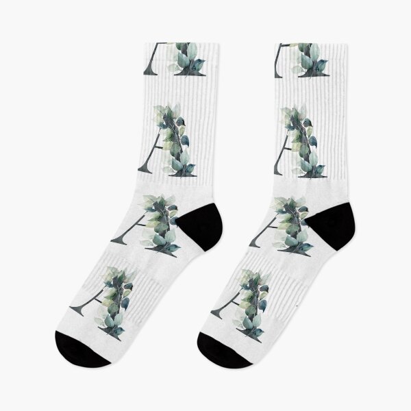 Item preview, Watercolor floral black letter A.  designed and sold by tapilipa.