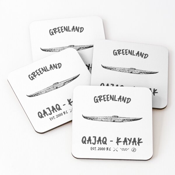 Item preview, Greenland Qajaq Kayak Black And White Drawing designed and sold by GraTEEtude.