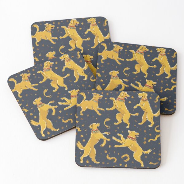 Item preview, dancing golden dogs designed and sold by Vilemo.