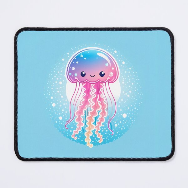 Item preview, Cute gradient jellyfish mousepad designed and sold by 3FishDesign.