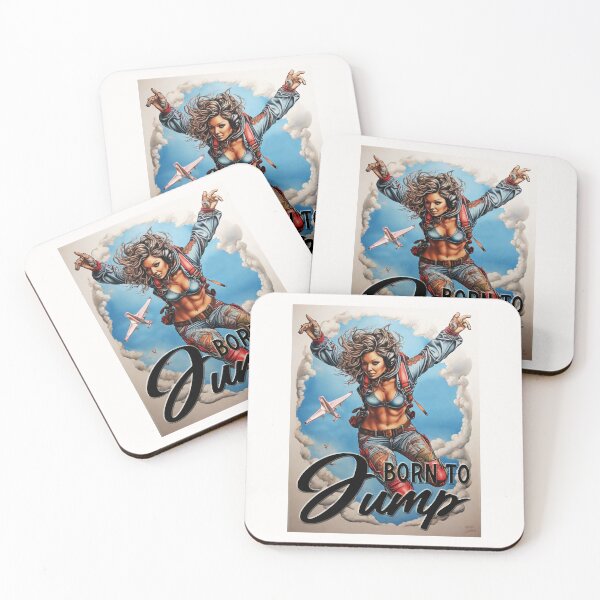 Item preview, Born to Jump; Parachuting; designed and sold by StickerApe.