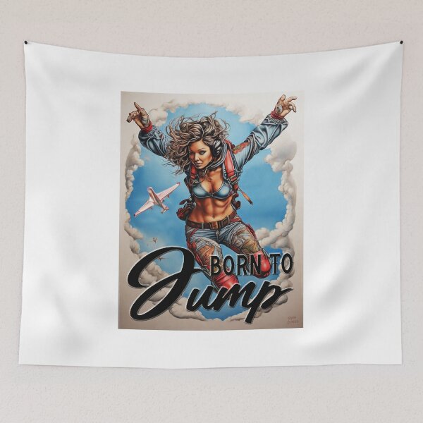 Item preview, Born to Jump; Parachuting; designed and sold by StickerApe.