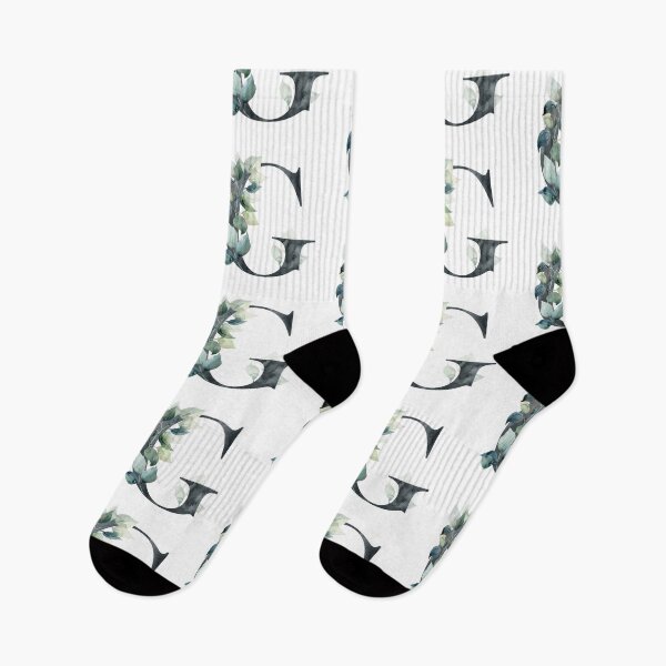 Item preview, Watercolor floral black letter G.  designed and sold by tapilipa.