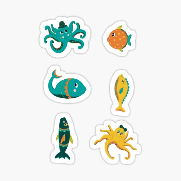 Sticker Unterwassertiere- und Pflanzen Teil 1 Sticker