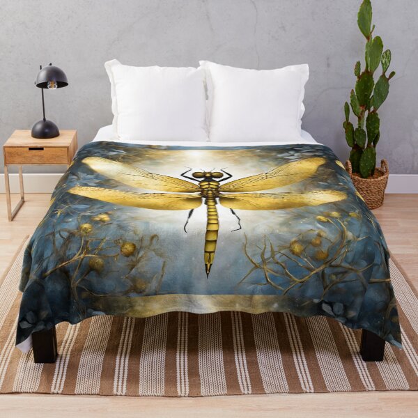 Item preview, magical golden dragonfly designed and sold by Vilemo.
